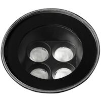 Faro Tras - Faretto da incasso a terra da esterno a LED nero fisso 4W 3000K IP67