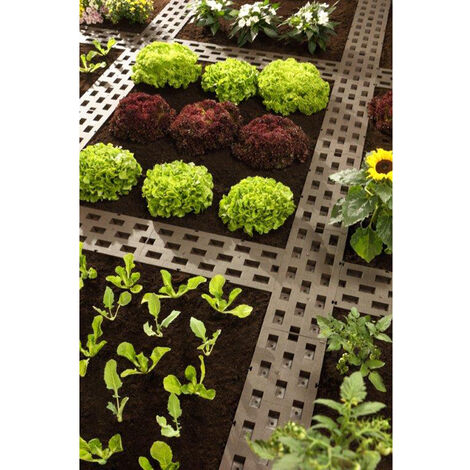 Dehner Beetplatten für den Garten, steckbar, 5 Stück, je ca. 50 x 21 cm