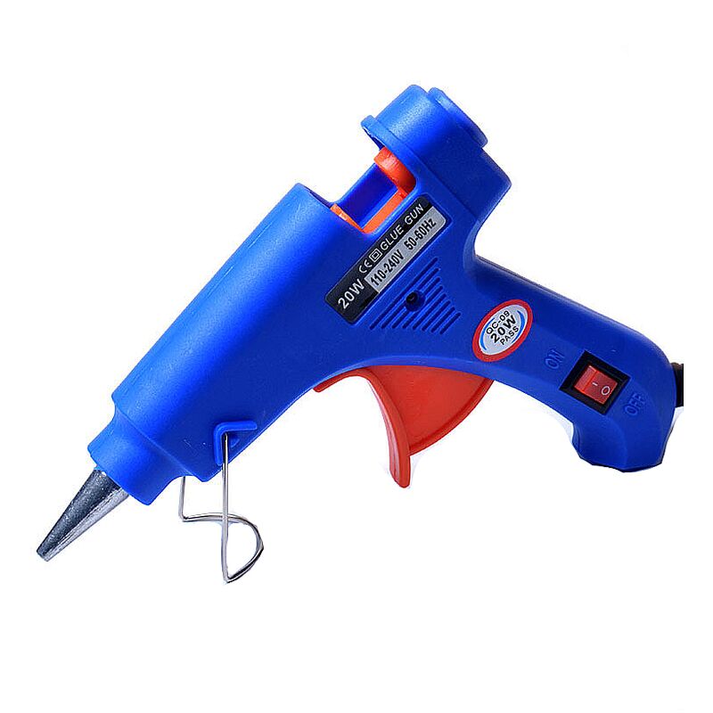 Blaue Heißklebepistole Mini Kinder handgemachte DIY Schmuck Zubehör 20W  elektrische Fusionspistole Heißklebepistole Stecker in  Hochtemperatur-Klebepistole