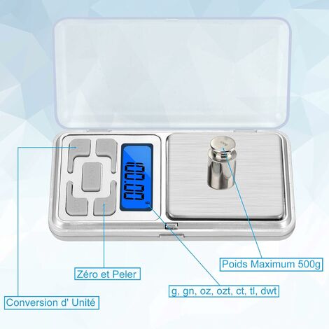 BETT 500g / 0,01g Präzisions-Küchenwaage, elektronische