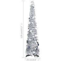 Künstlicher Pop-Up-Weihnachtsbaum Silbern 120 cm PET
