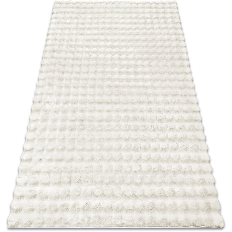Teppich BUBBLE weiß 11 IMITATION VON KANINCHENFELL 3D - strukturell white  160x220 cm