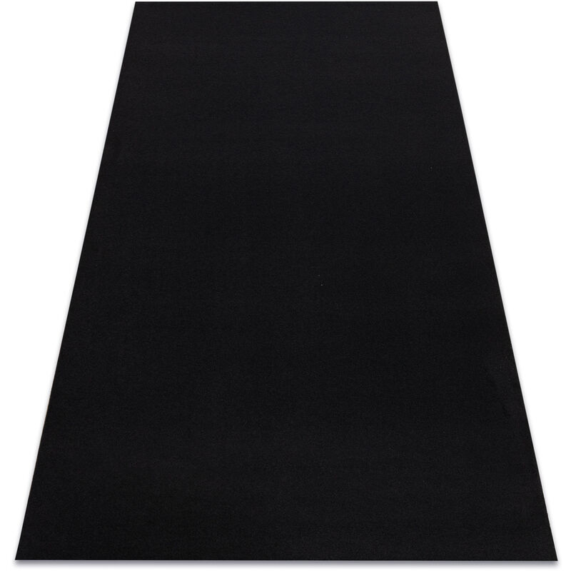 Teppich Antirutsch RUMBA einfarbig schwarz black 120x300 cm