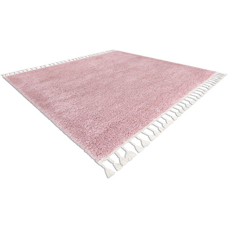 Teppich BERBER quadratisch 9000 rosa Franse berber marokkanisch shaggy