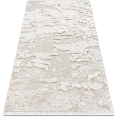 Teppich ÖKO SISAL MOROC 22331 Abstraktion boho Franse - strukturell beige / creme beige 78x150 cm (1/5)