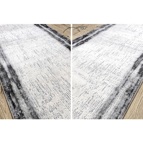Rugsx Teppichläufer TULS 51248 – Strukturiert, Melange Grau, 60x100 Cm, Fußbodenheizungstauglich