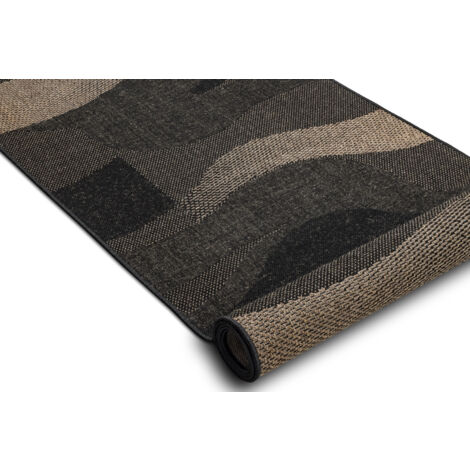 Läufer SIZAL FLOORLUX Modell 20212 black / coffe 100 cm beige 100x200 cm