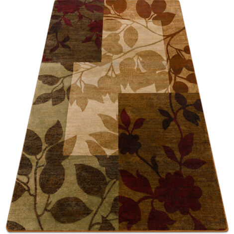 Teppich ROYAL 5282 Blätter - beige / grün beige 250x350 cm