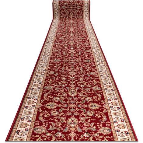Läufer Wolle NAIN Ornament, Blumen 144 51066 rotwein / beige 100cm red 100x700 cm (1/5)