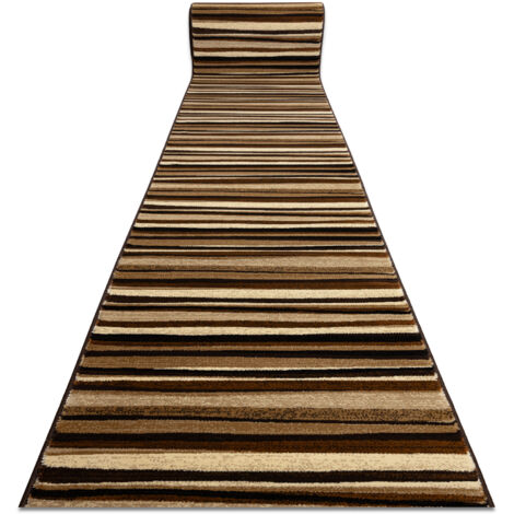 Läufer ROYAL 5374 WELLEN STREIFEN beige / braun 70cm brown 70x250 cm (1/5)