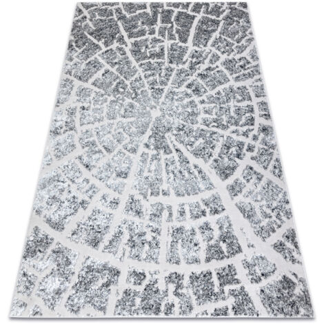 Modern MEFE Teppich 6185 Baum Holz - Strukturell zwei Ebenen aus Vlies grau grey 140x190 cm (1/5)