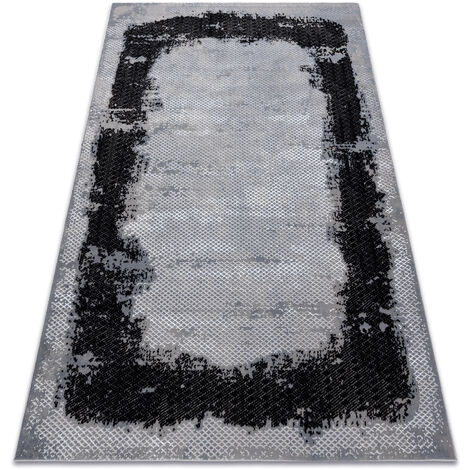 Teppich Antirutsch RUMBA einfarbig schwarz 120x300 cm