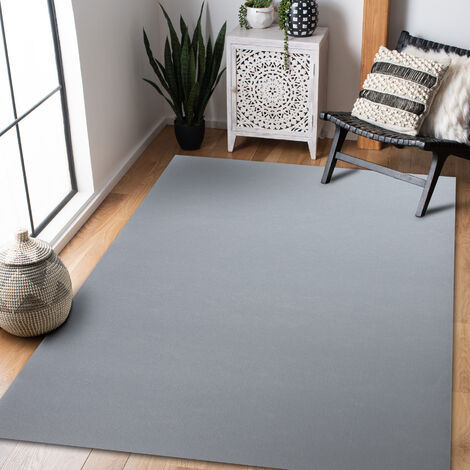 Teppich Antirutsch RUMBA einfarbig grau gray 130x200 cm