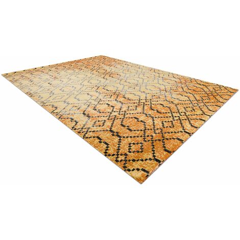 Modern Teppich MUNDO D5751 glamour Outdoor orange / schwarz orange