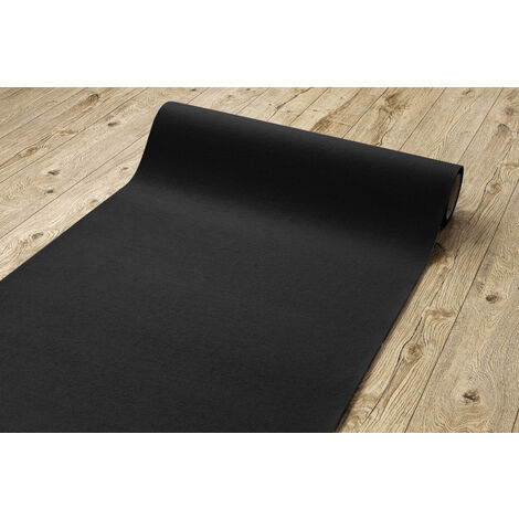 Teppich Antirutsch RUMBA einfarbig schwarz 100x150 cm