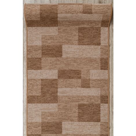 Teppich Essenza Moderner HALL-Läufer ESSENZA Beige – Rutschfester Treppenteppich, Breite 67–120 Cm, Extra Lang ESSENZA Teppich