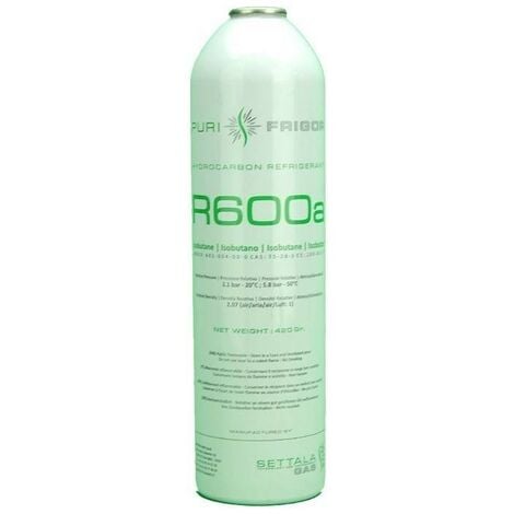 1 bouteille de gaz réfrigérant R600 420gr Isobutane