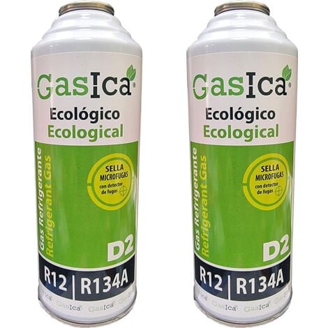 2 bouteilles de gaz écologiques D2 226g Substitut R12, R134a Freeze Organic