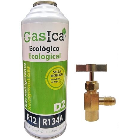 1 Bouteille à gaz écologique D2 226G + Valve de substitut R12, R134A Freeze Organic