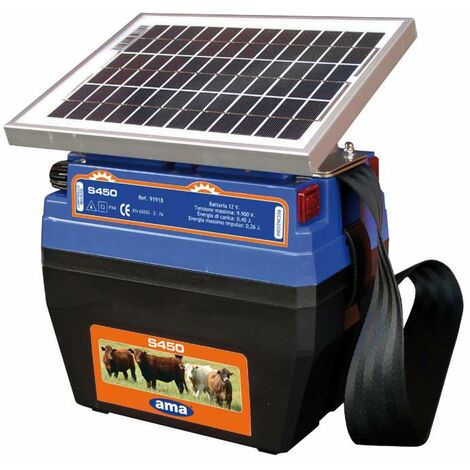 Elettrificatore ranch AMA S450 a pannello solare 5W e batteria 91918
