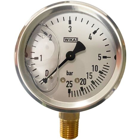 Manometro isometrico alla glicerina Ø 63mm filettatura 1/4 conica