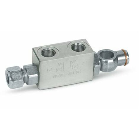 Valvola di blocco doppio effetto da 3/8" con occhio orientabile (1/2)