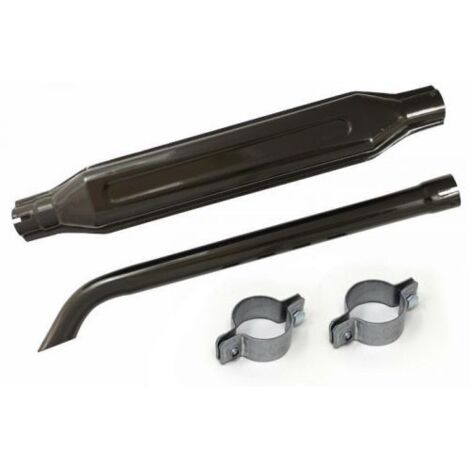 SILENZIATORE MARMITTA TRATTORE FIAT COMPLETO DI TUBO CURVO COLLARE 5157240 31385