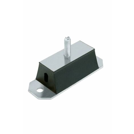 Supporto antivibrante rettangolare 100x40 perno,M12