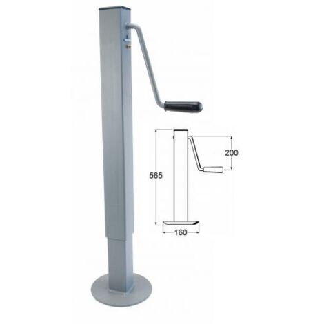 Servotimone con manovella laterale 60x565mm portata 800kg
