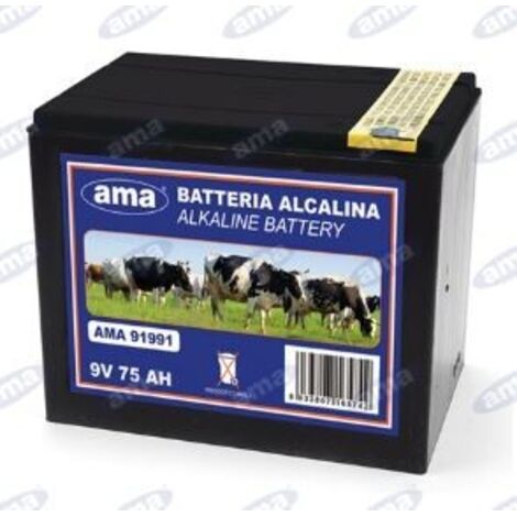 Batteria a secco alcalina a 9 Volt 175 Ah per recinti elettrici Power Block Batteria a secco alcalina a 9 Volt 175 Ah per recinti elettrici Power Block