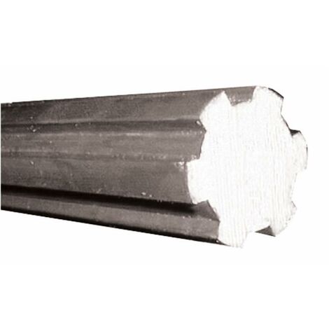 Barra scanalata con profilo interno 16x20x4mm con 6 scanalature e lunghezza 1 mt