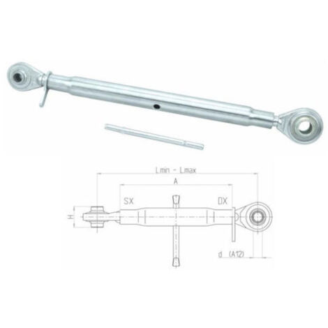 Terzo punto Basic cat. I M27x3 lunghezza 580-790mm