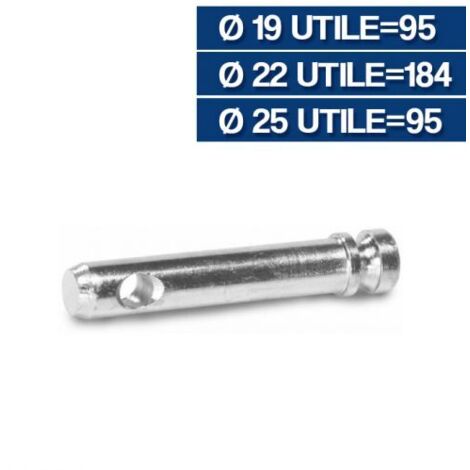 Perno con battuta senza catena in acciaio robusto e affidabile per fissaggi sicuri -19 mm / 1 Pezzo