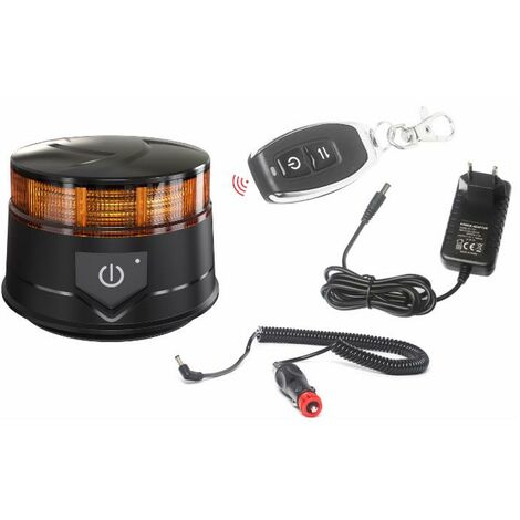 Lampeggiante a LED con telecomando e batteria 12/24V (1/2)