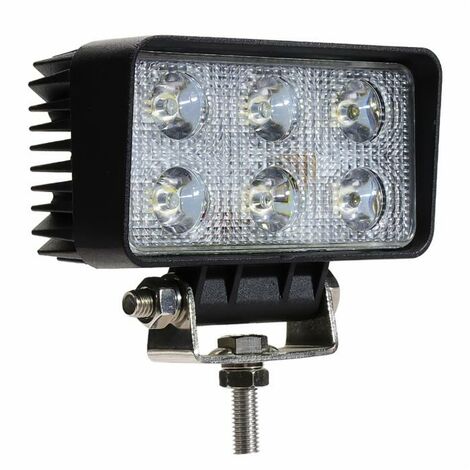 Faro da lavoro 6 LED Epistar a largo raggio freddo 18W IP67 (1/4)