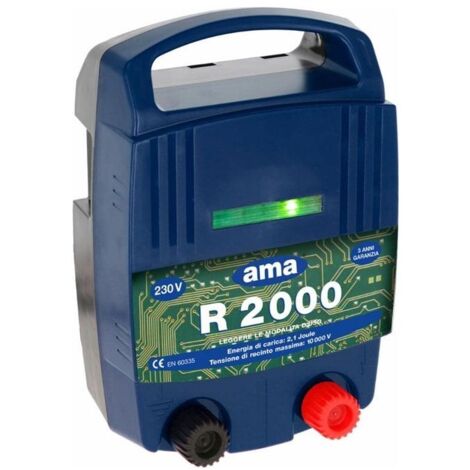 Elettrificatore per Recinti Ama R2000 da 230V - Elettrificatore per Recinto Ranch Ama R1500 12-230V