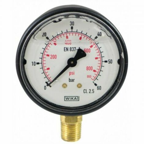 Manometro alla glicerina Ø 63 mm con scala 0-60 e attacco M1/4"