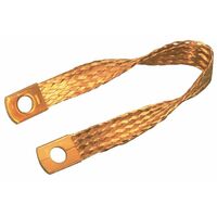 Treccia di massa flessibile in rame 500mm sezione 50mm² fori ø 12,5mm