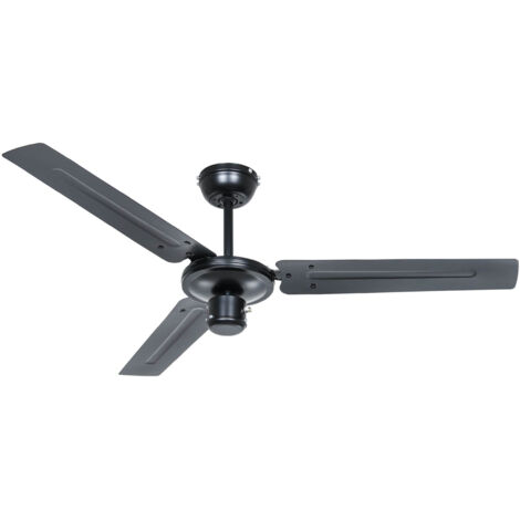 VIHOSE Deckenventilator Downrod 61cm - Schwarz Mit Verlängerungskabel, 2.5cm Durchmesser