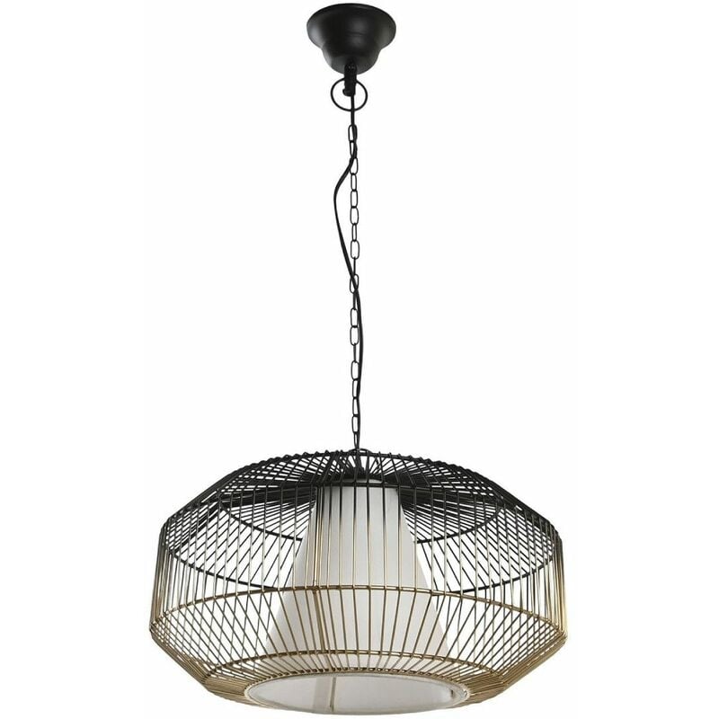 Lámpara colgante de alambre poligonal moderna geométrica, iluminación  colgante de alambre ajustable de hierro con pantalla de diamante para  lámparas