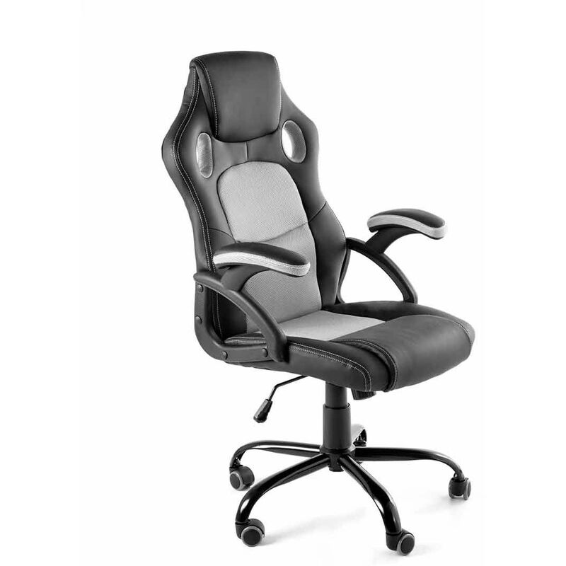 Home Heavenly® - Silla Gaming X-One, sillón Giratorio de Oficina despacho Escritorio, asiento regulable Color: Gris