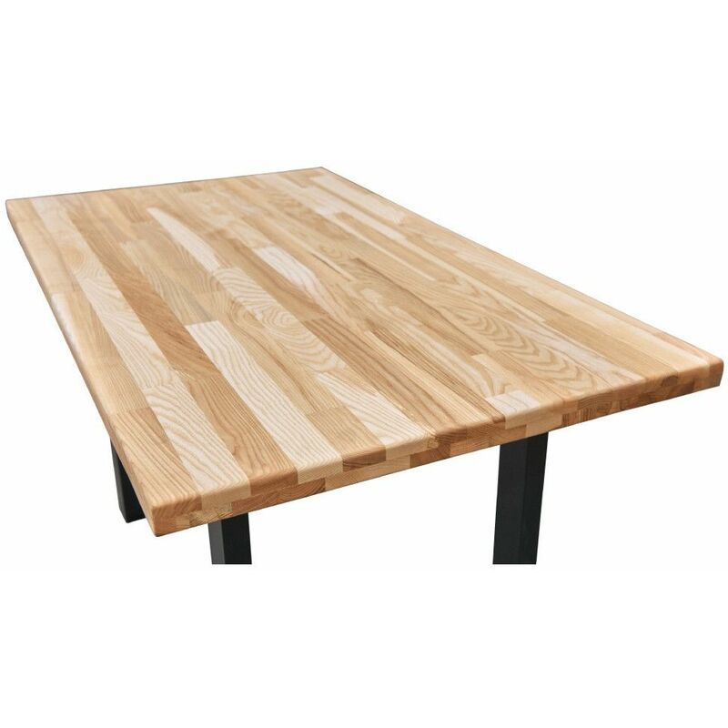 Mesa Comedor Industrial Linus Con Pata Metálica Y Tablero Madera