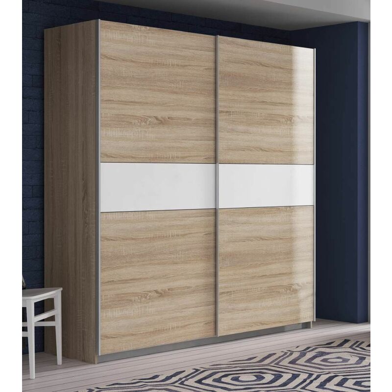 Home Heavenly® - Armario ropero 170 cm 2 Puertas correderas Winter. Armario  para Dormitorio o vestidor. Color: Roble