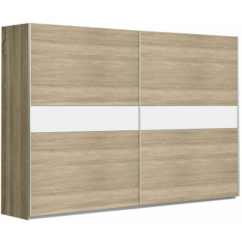 Home Heavenly® - Armario ropero 270 cm 2 Puertas correderas Winter. Armario para Dormitorio o vestidor. Color: Roble