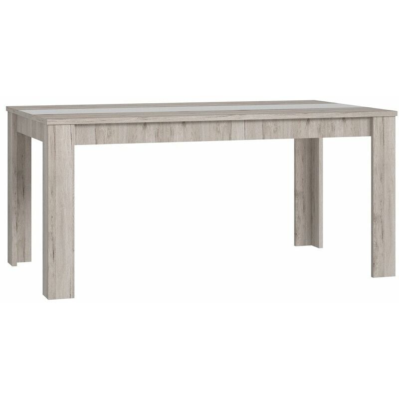 Cambia Tus Muebles mesa comedor galena rectangular en roble arena y blanco mate 160 x 90 cm home heavenly® fija 160x90 con detalle