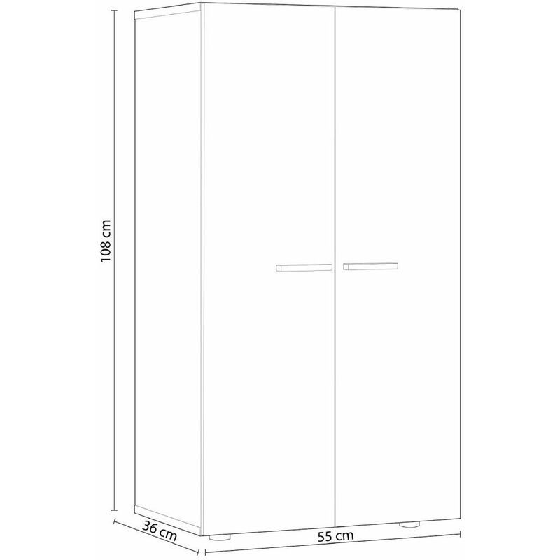 Home Heavenly® - Mueble recibidor con espejo rectangular de 77x50 cm EDITH,  con 2 puertas y