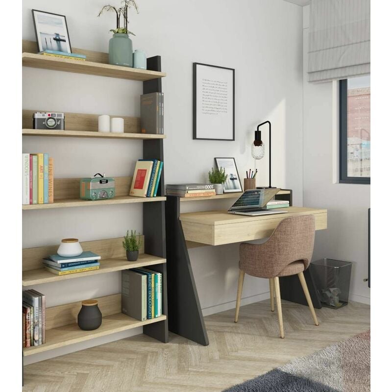 Mueble Estantería Noah. Librería Abierta Lineal Minimalista Con 8