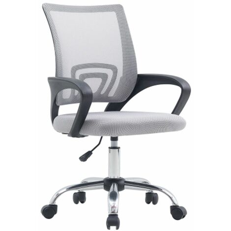 Home Heavenly® - Silla escritorio juvenil NALA, silla oficina giratoria y regulable en altura, en tejido 3D. 100x52x56 cm. Color: Gris