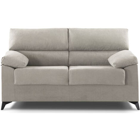 Home Heavenly® - Sofá HILTON, estructura de madera y tapizado antimanchas desenfundable.  Color : 2 Plazas Beige