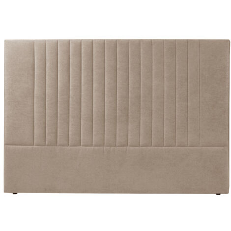 Home Heavenly® - Cabecero ARTIK tapizado en tela, diseño moderno con rayas verticales y estructura acolchada, en 150  o 160 cm  Color: Beige 160 cm (1/4)